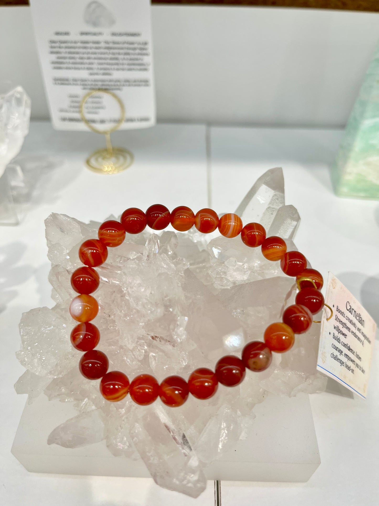 Carnelian Bead Bracelet