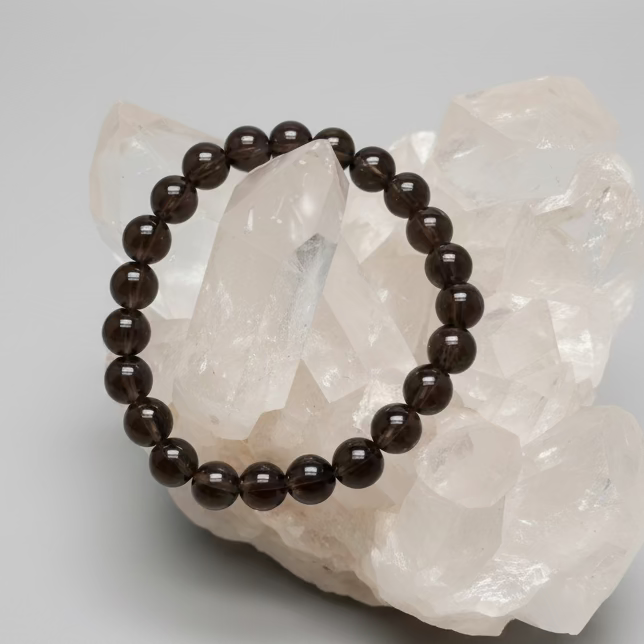 Smoky Quartz Bead Bracelet