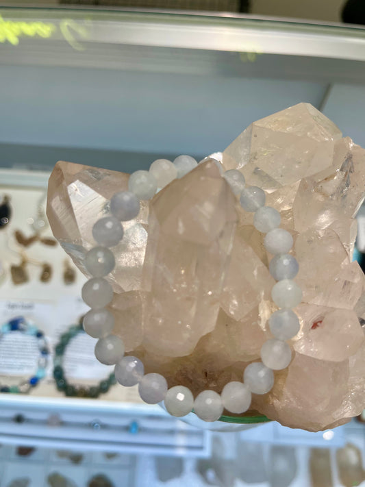 Aquamarine Bead Bracelet