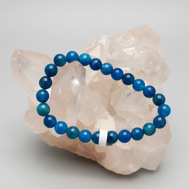 Blue Apatite Bead Bracelet