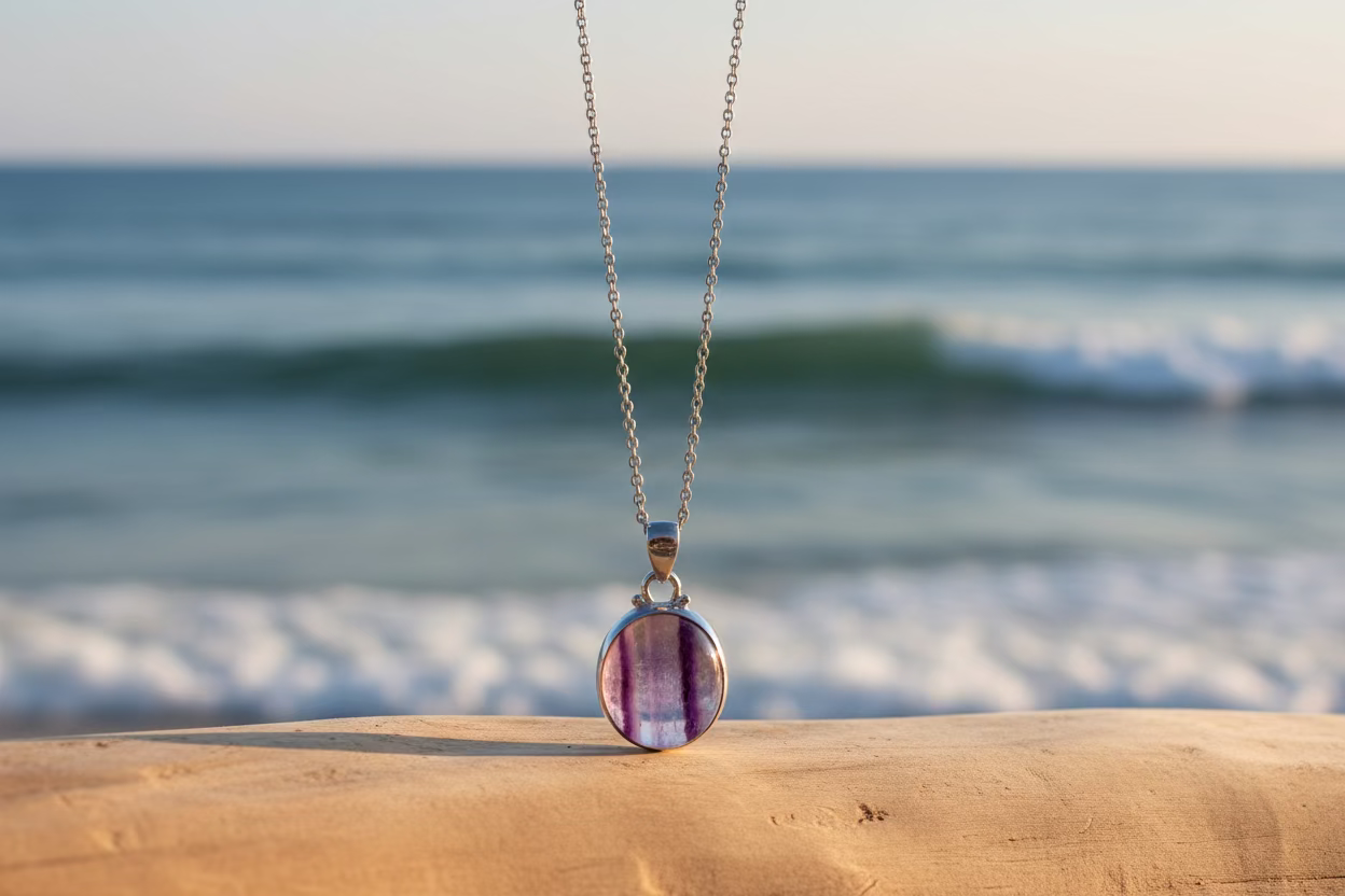 Purple Fluorite Necklace