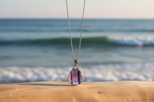 Purple Fluorite Necklace